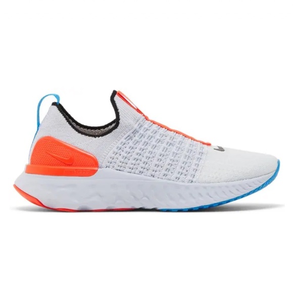 Nike | Women’s White React Phantom Run Flyknit 2 Sneakers, neon red accents, 6.5 - Picture 15 of 16